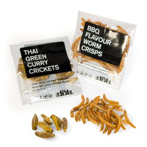 Insect snacks: Baked crickets and mealworms